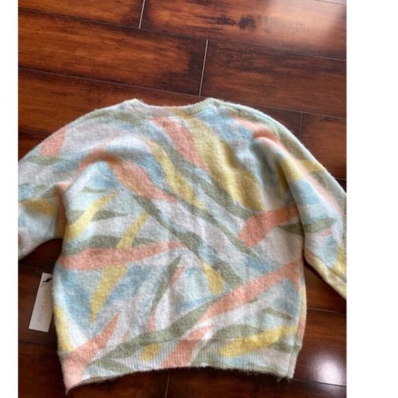 Rachel Zoe Eyelash Cropped Sweater Multicolor XS NWTs - Picture 3 of 5
